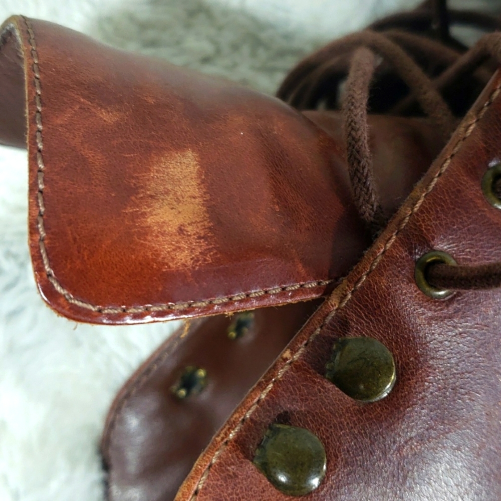 Vintage Rockport Chocolate Brown Leather Ankle Booties Size 7M - Picture 16 of 17